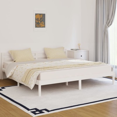Estructura de cama sin colchón madera de pino blanco 200x200 cm