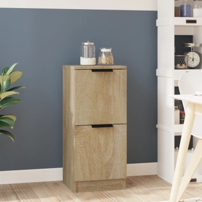 Aparador de madera contrachapada roble Sonoma 30x30x70 cm
