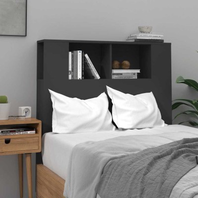 Mueble cabecero negro 100x18,5x102,5 cm