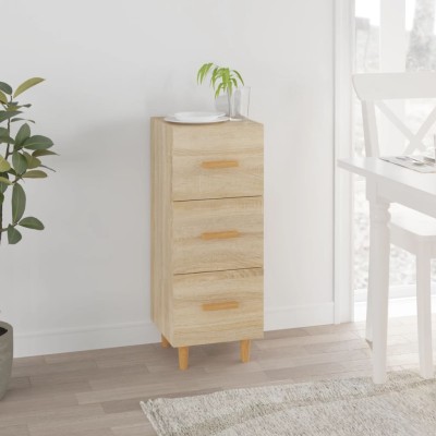 Aparador madera contrachapada color roble Sonoma 34,5x34x90 cm