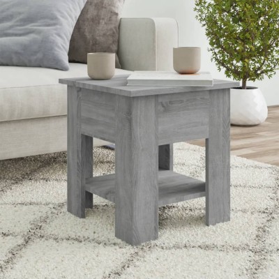 Mesa de centro madera de ingeniería gris Sonoma 40x40x42 cm