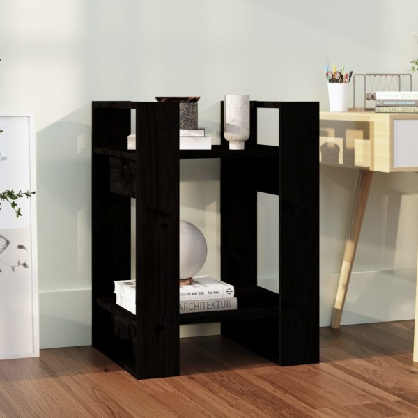 Estantería/divisor de espacios madera pino negro 41x35x57 cm