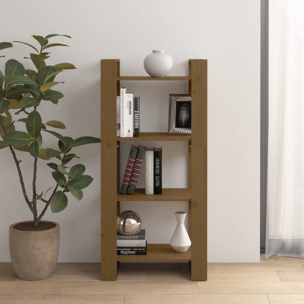 Estantería/divisor de espacios madera marrón miel 60x35x125 cm