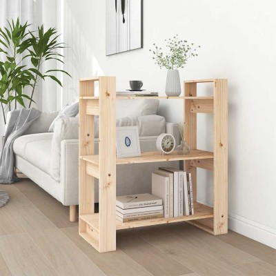 Estantería/divisor de espacios madera maciza pino 80x35x91 cm