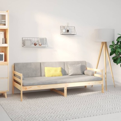 Sofá cama sin colchón madera maciza de pino 90x190 cm