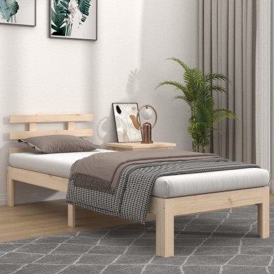 Estructura de cama individual sin colchón 75x190 cm