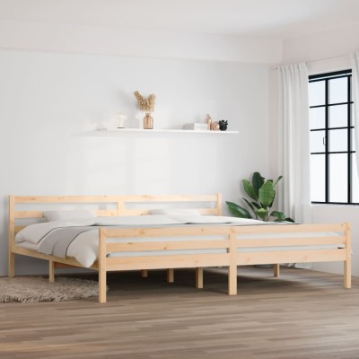 Estructura de cama sin colchón madera maciza 200x200 cm
