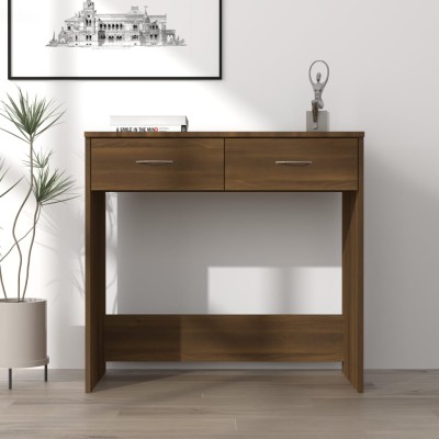 Escritorio de madera de ingeniería roble marrón 80x40x75 cm