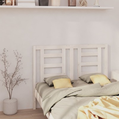 Cabecero de cama madera maciza de pino blanco 126x4x100 cm