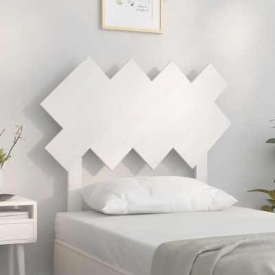Cabecero de cama madera maciza de pino blanco 92x3x81 cm