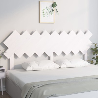Cabecero de cama madera maciza de pino blanco 178x3x80,5 cm