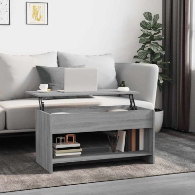Mesa de centro madera de ingeniería gris Sonoma 102x50x52,5 cm