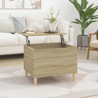 Mesa de centro madera contrachapada roble Sonoma 60x44,5x45 cm