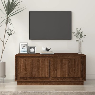 Mesa de centro madera contrachapada marrón roble 102x50x44 cm