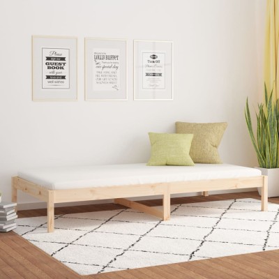 Sofá cama de madera maciza de pino 90x190 cm