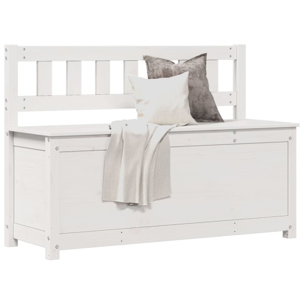 Banco de madera maciza de pino blanco 110x41x76,5 cm