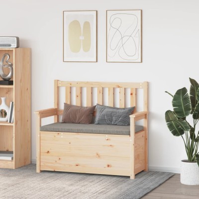 Banco de madera maciza de pino 112,5x51,5x96,5 cm
