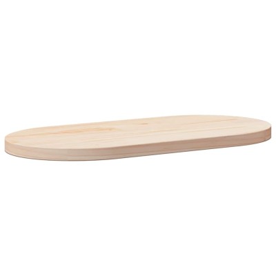 Tablero de mesa ovalado madera maciza de pino 70x35x2,5 cm