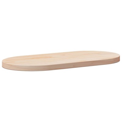 Tablero de mesa ovalado madera maciza de pino 80x40x2,5 cm