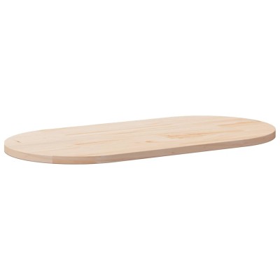 Tablero de mesa ovalado madera maciza de pino 100x50x2,5 cm