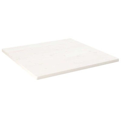 Tablero de mesa cuadrado madera maciza pino blanco 90x90x2,5 cm
