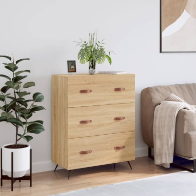 Cómoda madera de ingeniería roble Sonoma 69,5x34x90 cm
