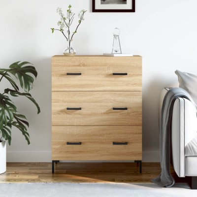 Aparador de madera de ingeniería roble Sonoma 69,5x34x90 cm