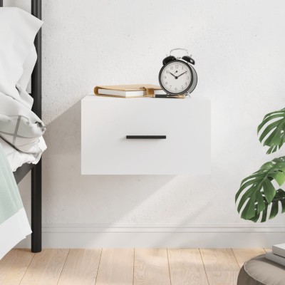 Mesita de noche de pared blanco 35x35x20 cm