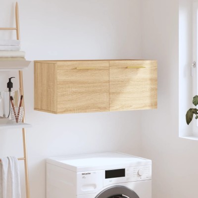 Armario de pared madera ingeniería roble Sonoma 80x36,5x35 cm