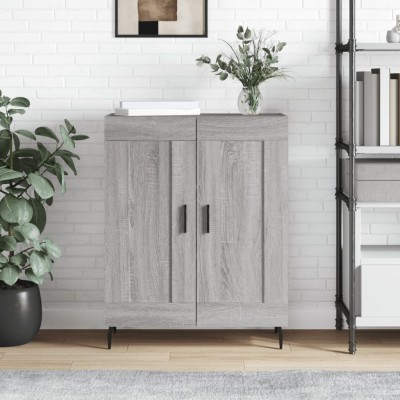 Aparador de madera de ingeniería gris Sonoma 69,5x34x90 cm