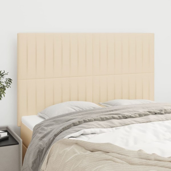 Cabeceros 4 unidades tela color crema 72x5x78/88 cm