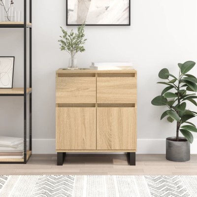 Aparador de madera contrachapada roble Sonoma 60x35x70 cm