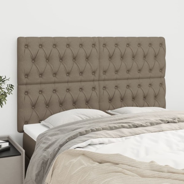 Cabeceros 4 unidades tela gris taupe 72x7x78/88 cm