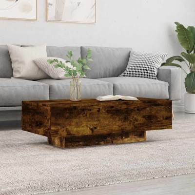 Mesa de centro madera de ingeniería roble ahumado 100x49,5x31cm