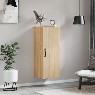 Armario de pared madera ingeniería roble Sonoma 34,5x34x90 cm