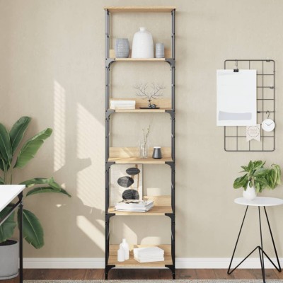 Estantería de madera ingeniería roble Sonoma 50x33x188,5 cm