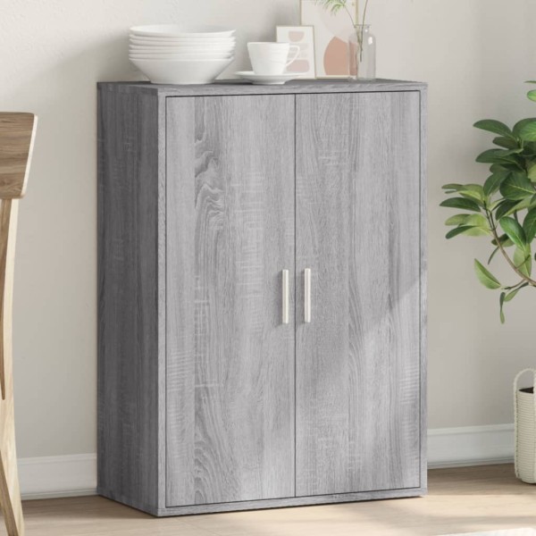 Aparador de madera de ingeniería gris Sonoma 60x31x84 cm