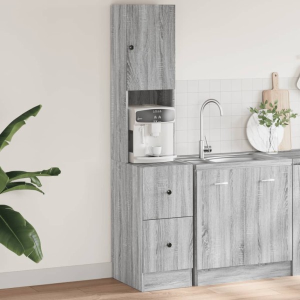 Mueble de cocina madera de ingeniería gris Sonoma 35x50x180 cm