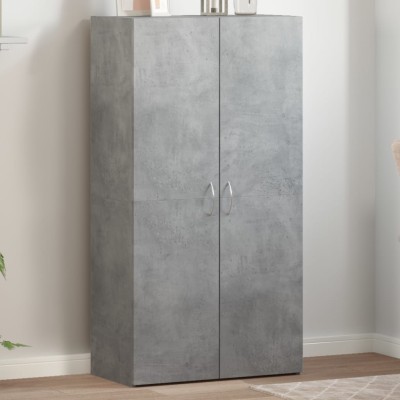 Armario archivador madera ingeniería gris hormigón 60x32x115 cm