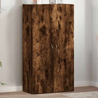 Armario archivador madera ingeniería roble ahumado 60x32x115 cm