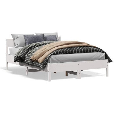 Estructura de cama sin colchón madera maciza de pino 160x200 cm