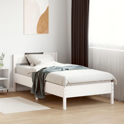 Estructura cama sin colchón madera maciza pino blanca 100x200cm