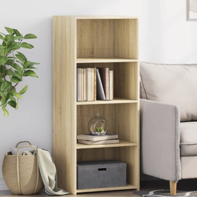 Aparador alto madera de ingeniería roble Sonoma 50x41x124 cm