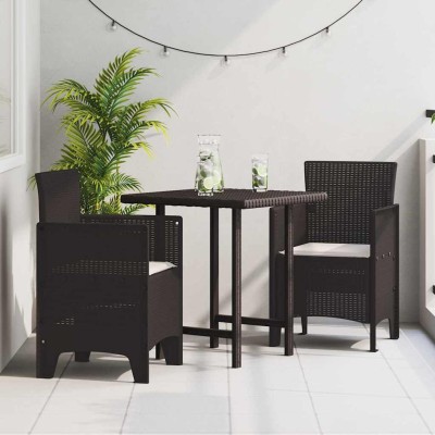 Silla de Jardín 2 pcs Marrón 53 x 49 x 85 cm PP