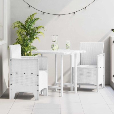 Silla de Jardín 2 pcs Blanco 53 x 49 x 85 cm PP