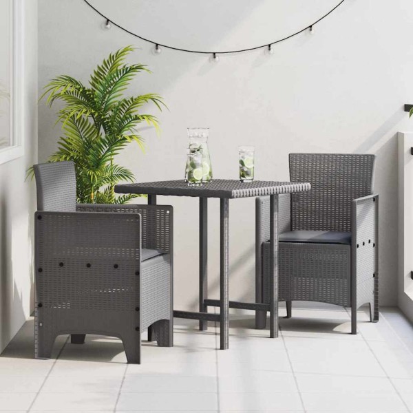 Silla de Jardín 2 pcs Gris claro 53 x 49 x 85 cm PP
