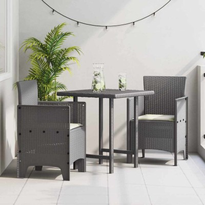 Silla de Jardín 2 pcs Gris claro 53 x 49 x 85 cm PP