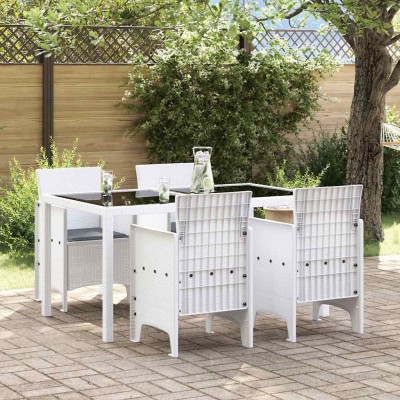 Silla de Jardín 4 pcs Blanco 53 x 49 x 85 cm PP