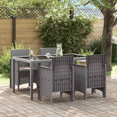 Silla de Jardín 4 pcs Gris claro 53 x 49 x 85 cm PP