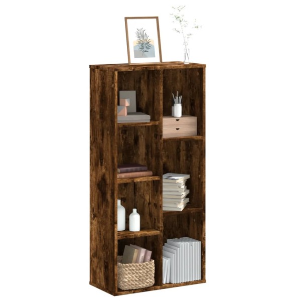Estantería de madera de ingeniería roble ahumado 50x25x105 cm